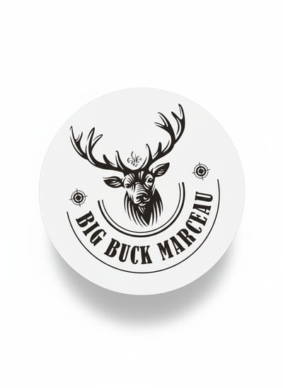 Autocollant Blanc Big Buck Marceau – 12 Pouces