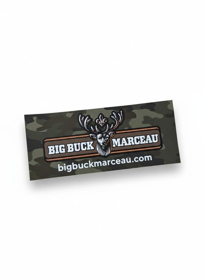 Autocollant Logo Camouflage Rectangulaire Big Buck Marceau – Taille 7po x 3po