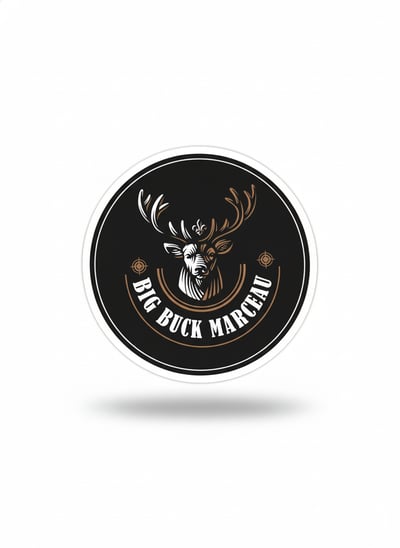 Autocollant Noir Big Buck Marceau – 6 Pouces