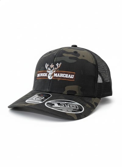 Casquette Camo Foncé avec Filet Respirant Big Buck Marceau – Confort et Style Sylvestre