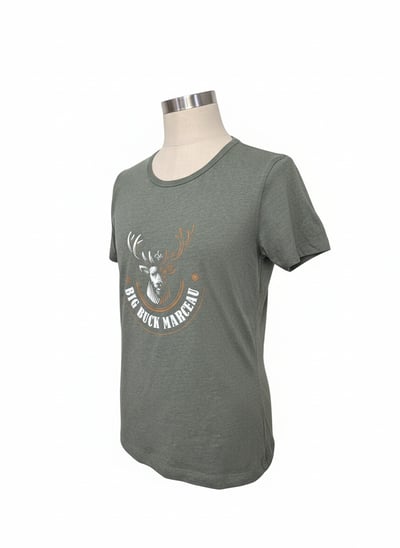 Chandail Léger en Coton pour femme manches courte au logo Big Buck Marceau