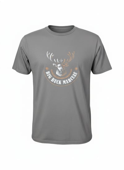 T-shirt décontracté pour homme Big Buck Marceau – Gris