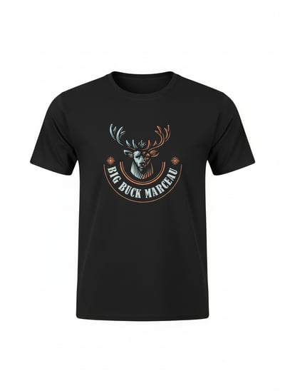 T-Shirt Femme Big Buck Marceau – Noir Élégance