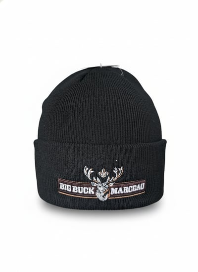 Tuque Noir Big Buck Marceau – Confort pour les Passionnés de Plein Air