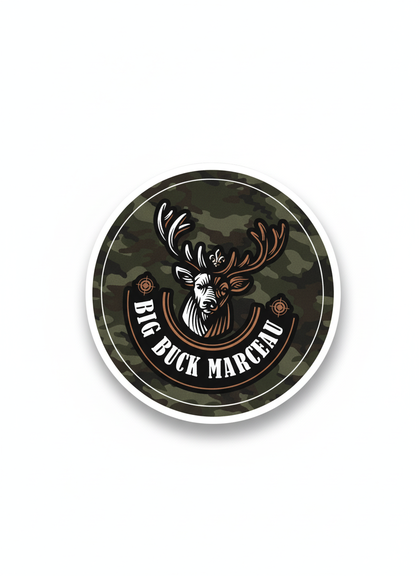 Autocollant Camouflage Big Buck Marceau – 3 Pouces