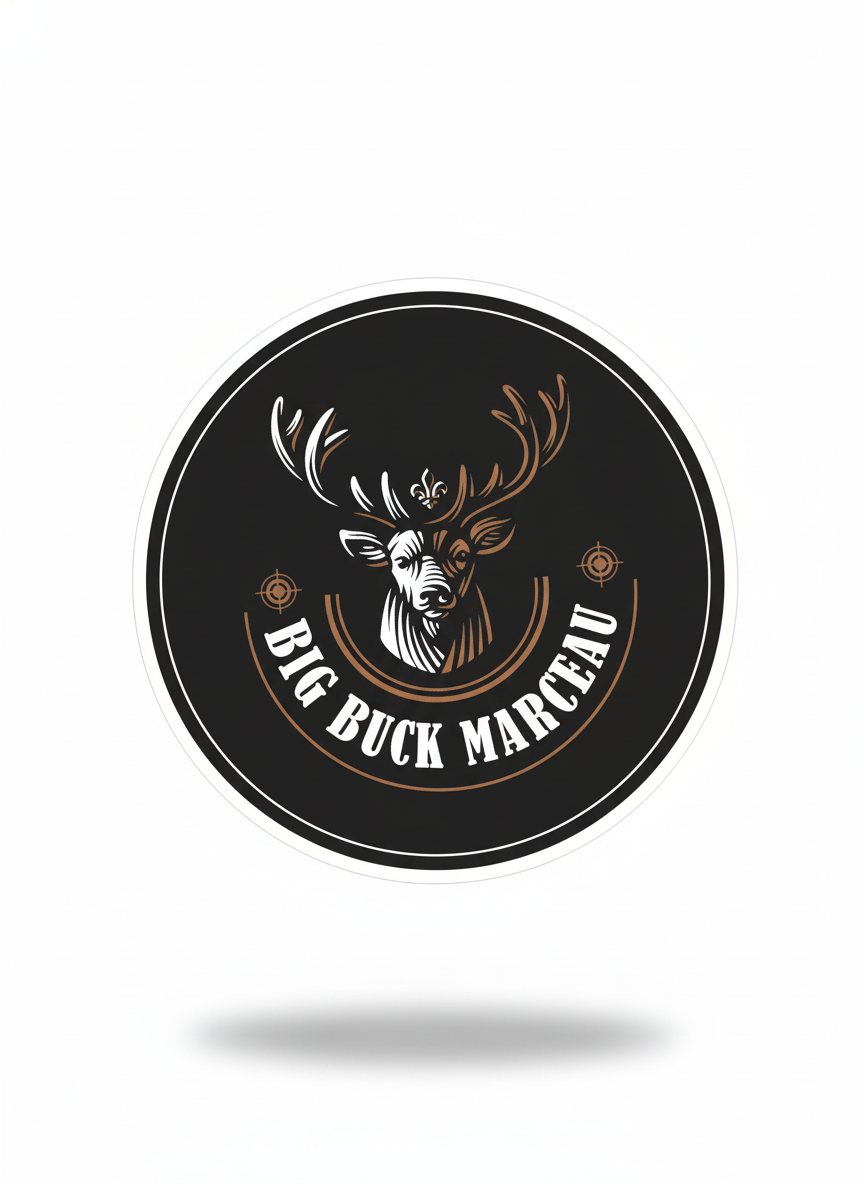 Autocollant Noir Big Buck Marceau – 12 Pouces