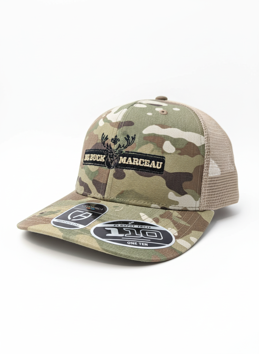 Casquette Ajustable Camo et Mesh Big Buck Marceau – Aération et Adaptabilité en Nature