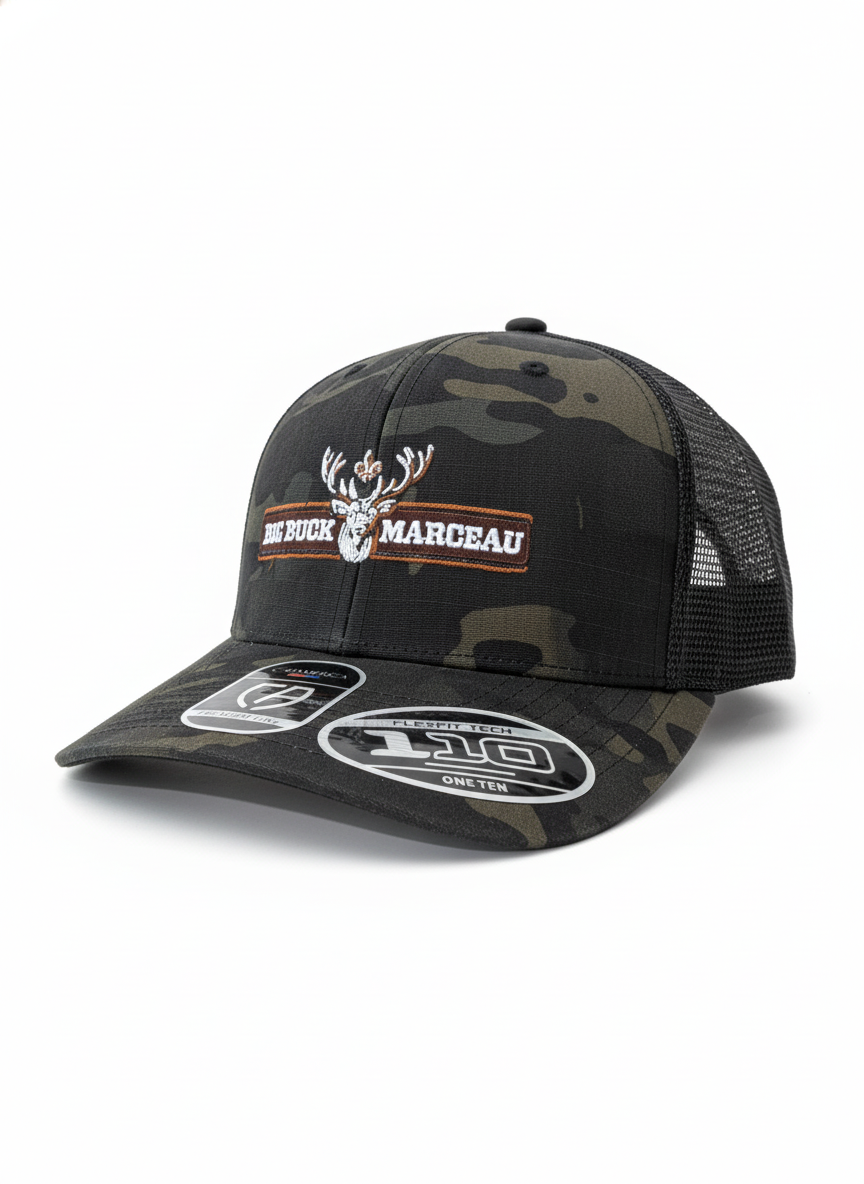 Casquette Camo Foncé avec Filet Respirant Big Buck Marceau – Confort et Style Sylvestre