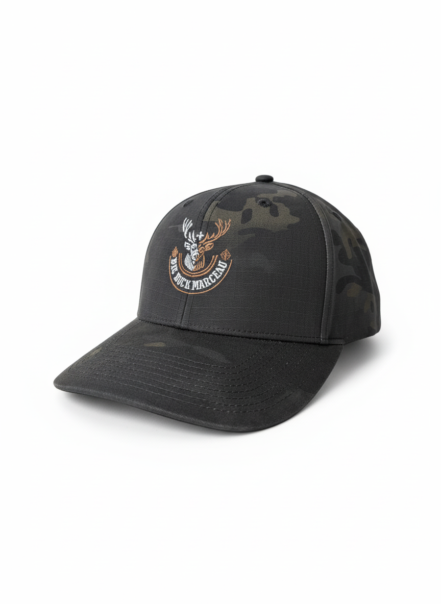 Casquette Camo-Noir Big Buck Marceau – Style et Durabilité