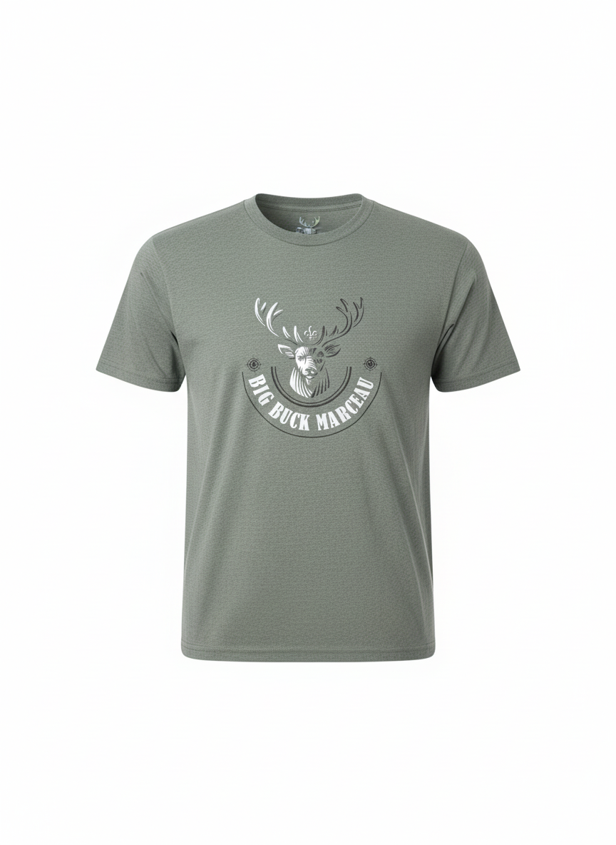 T-Shirt Douceur Nature – Vert Big Buck Marceau