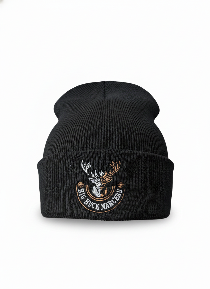 Tuque Noir Big Buck Marceau – Confort pour les Passionnés de Plein Air