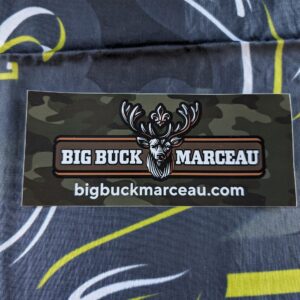 Autocollant Logo Camouflage Rectangulaire Big Buck Marceau - Taille Moyenne