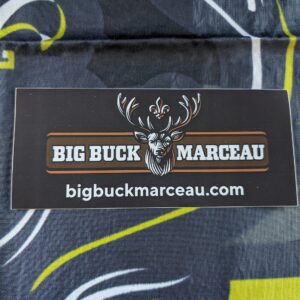 Autocollant Logo Noir Rectangulaire Big Buck Marceau - Taille Moyenne